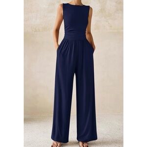 Elegant Navy Blue Jumpsuit